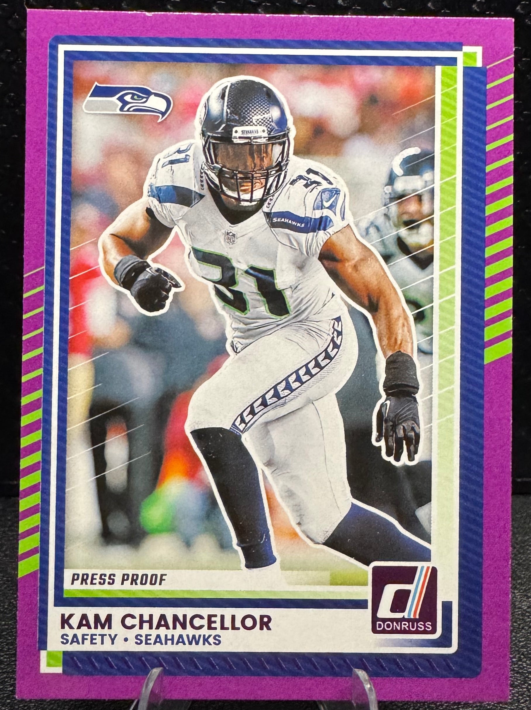 2025 Donruss Press Proof Purple #54 Kam Chancellor Seattle Seahawks