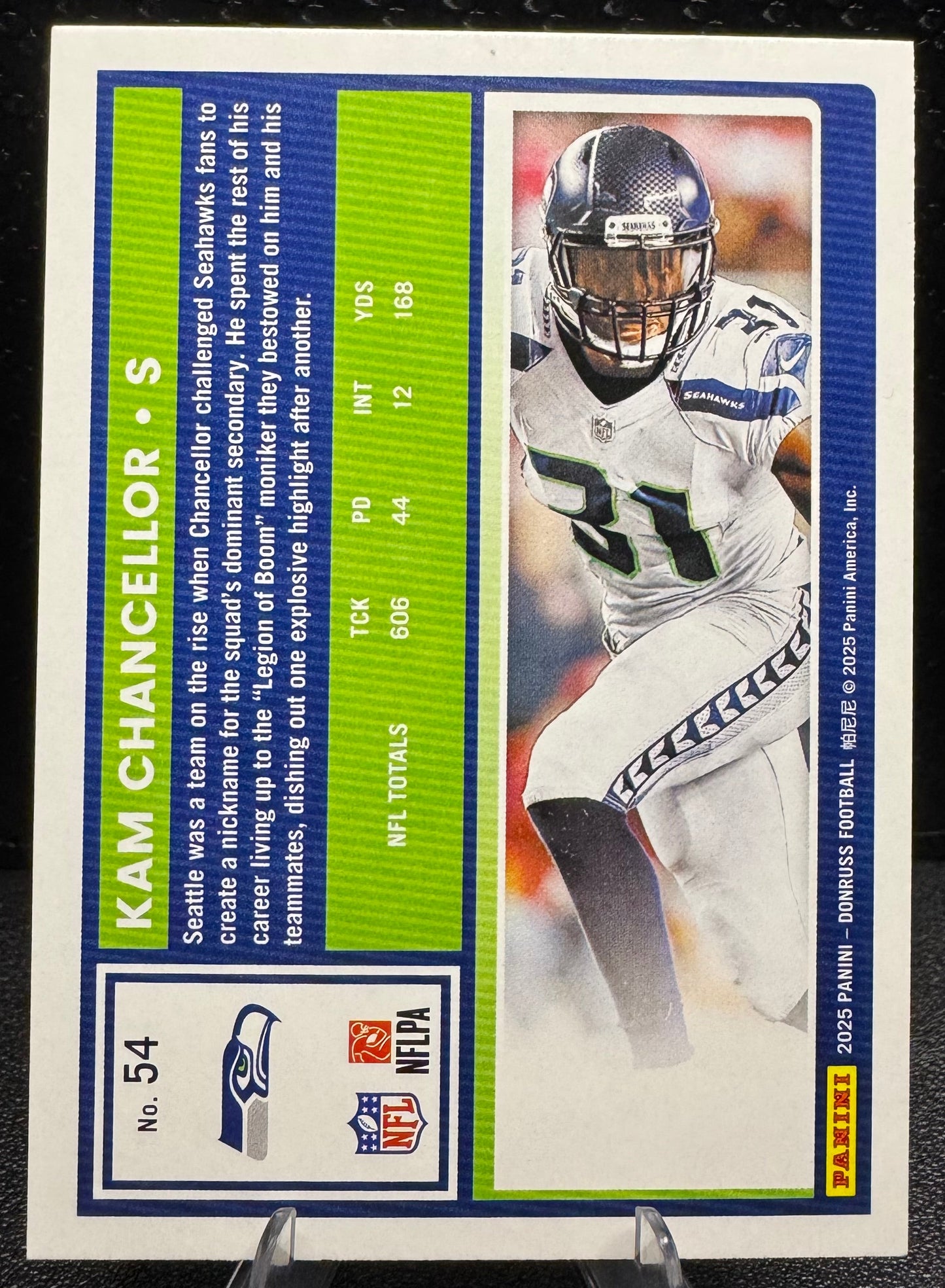 2025 Donruss Press Proof Purple #54 Kam Chancellor Seattle Seahawks