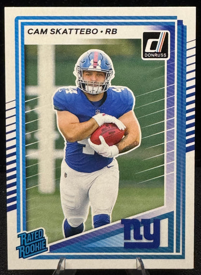 2025 Donruss Rated Rookie #302 Cam Skattebo RC New York Giants