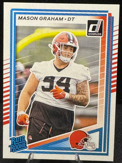 2025 Donruss Rated Rookie #340 Mason Graham RC Cleveland Browns