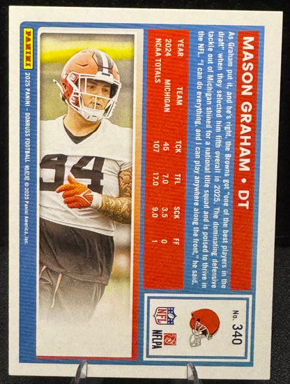 2025 Donruss Rated Rookie #340 Mason Graham RC Cleveland Browns