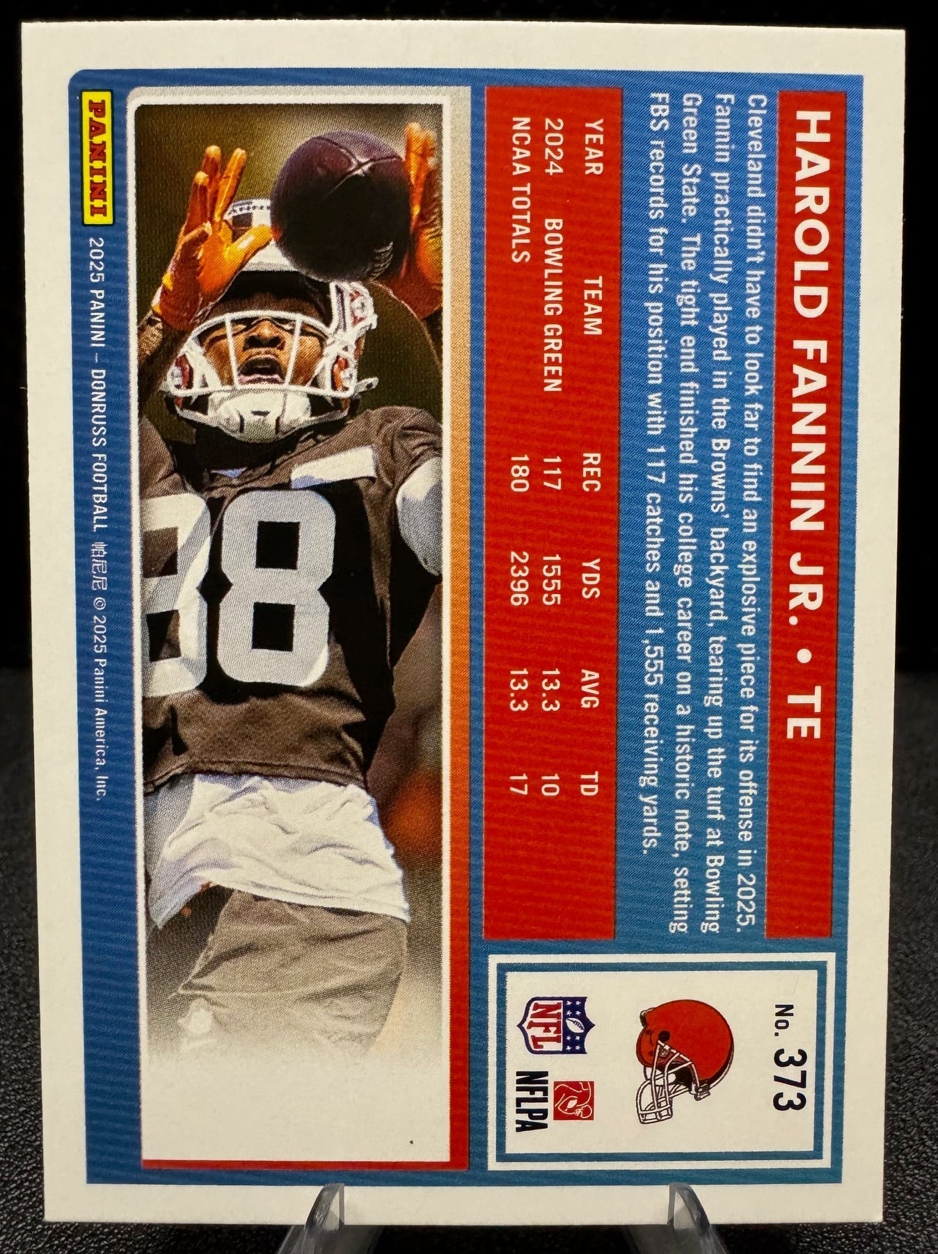 2025 Donruss 373 Harold Fannin Jr. RR RC Cleveland Browns - 787 Hobby House