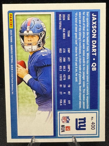 2025 Donruss Rated Rookie #400 Jaxson Dart RC New York Giants