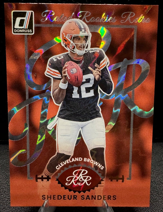 2025 Donruss 11 Shedeur Sanders Rated Rookies Retro RC Cleveland Browns - 787 Hobby House
