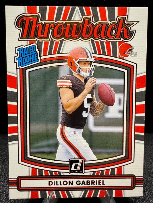 2025 Donruss 15 Dillon Gabriel Rated Rookies Throwback RR RC Cleveland Browns - 787 Hobby House