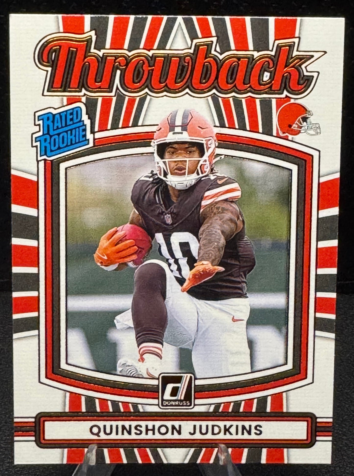 2025 Donruss Rated Rookies Throwback #26 Quinshon Judkins Cleveland Browns