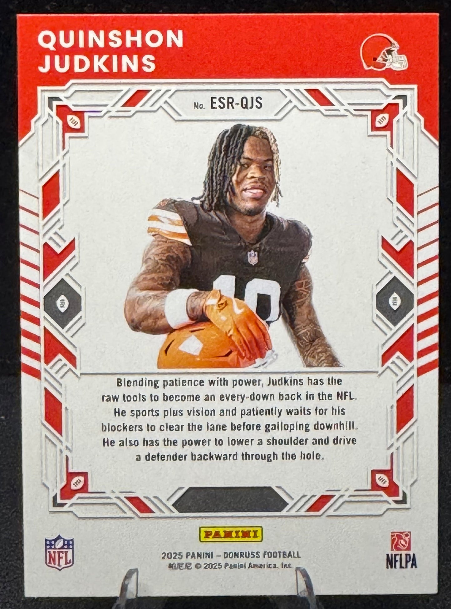 2025 Donruss The Elite Series Rookies #ESR-QJS Quinshon Judkins RC Cleveland Browns