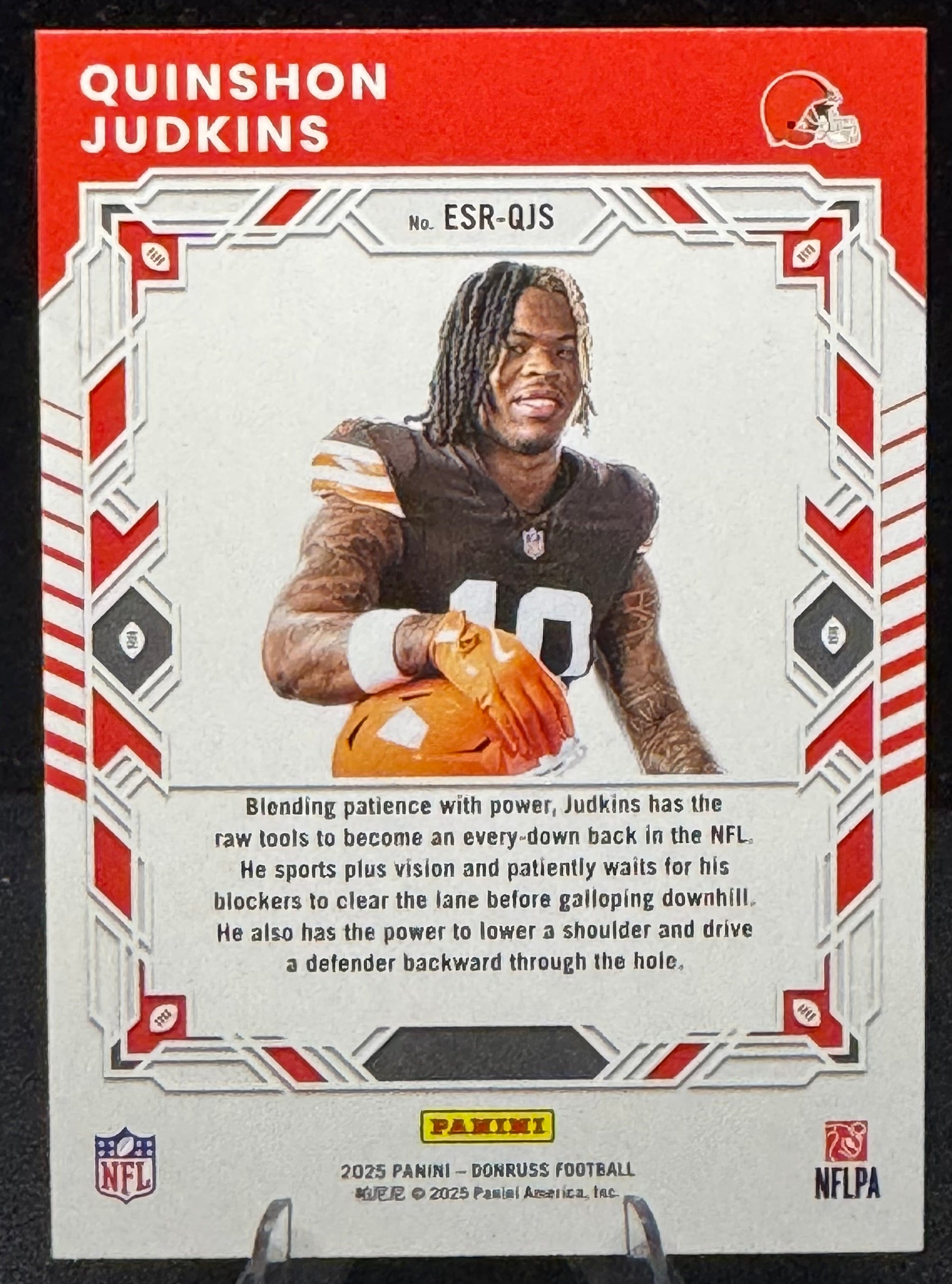2025 Donruss The Elite Series Rookies #ESR-QJS Quinshon Judkins RC Cleveland Browns