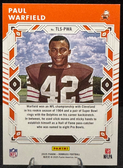 2025 Donruss The Legends Series #TLS-PWA Paul Warfield Cleveland Browns