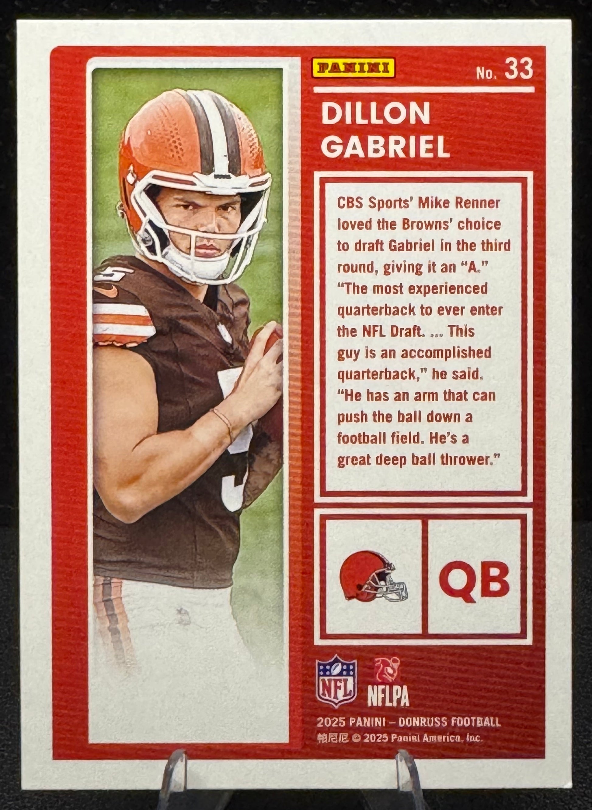 2025 Donruss The Rookies #33 Dillon Gabriel RC Cleveland Browns