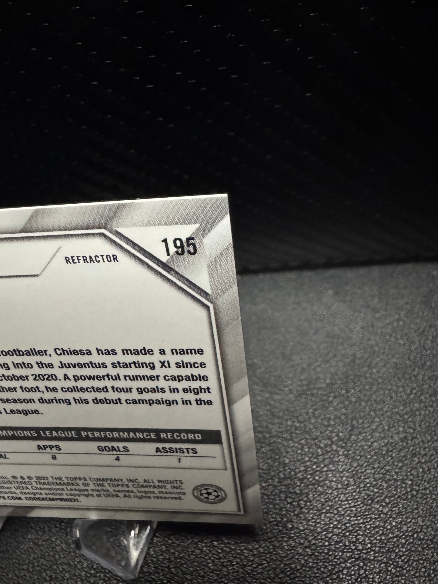 2021-22 Topps Chrome UEFA Champions League Refractors #195 Federico Chiesa