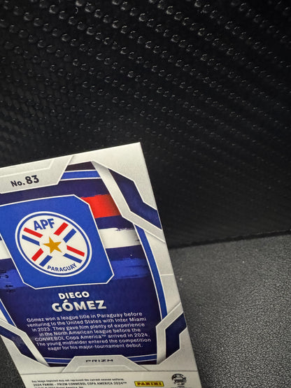 2024 Panini Prizm Copa America Prizms Purple Pulsar #83 Diego Gomez RC 2/49