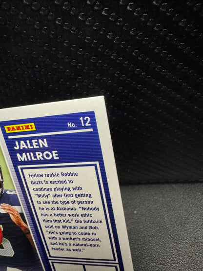 2025 Donruss The Rookies #12 Jalen Milroe Seattle Seahawks
