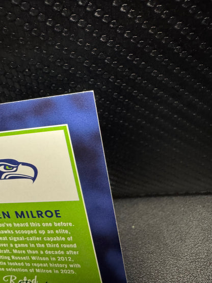 2025 Donruss Rated Rookies Retro #16 Jalen Milroe RC Seattle Seahawks