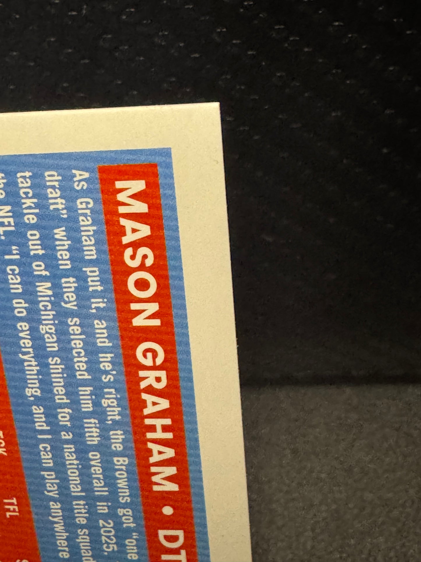 2025 Donruss Rated Rookie #340 Mason Graham RC Cleveland Browns
