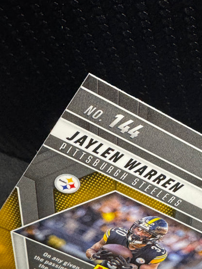 2025 Panini Mosaic Green Prizm #144 Jaylen Warren Pittsburgh Steelers