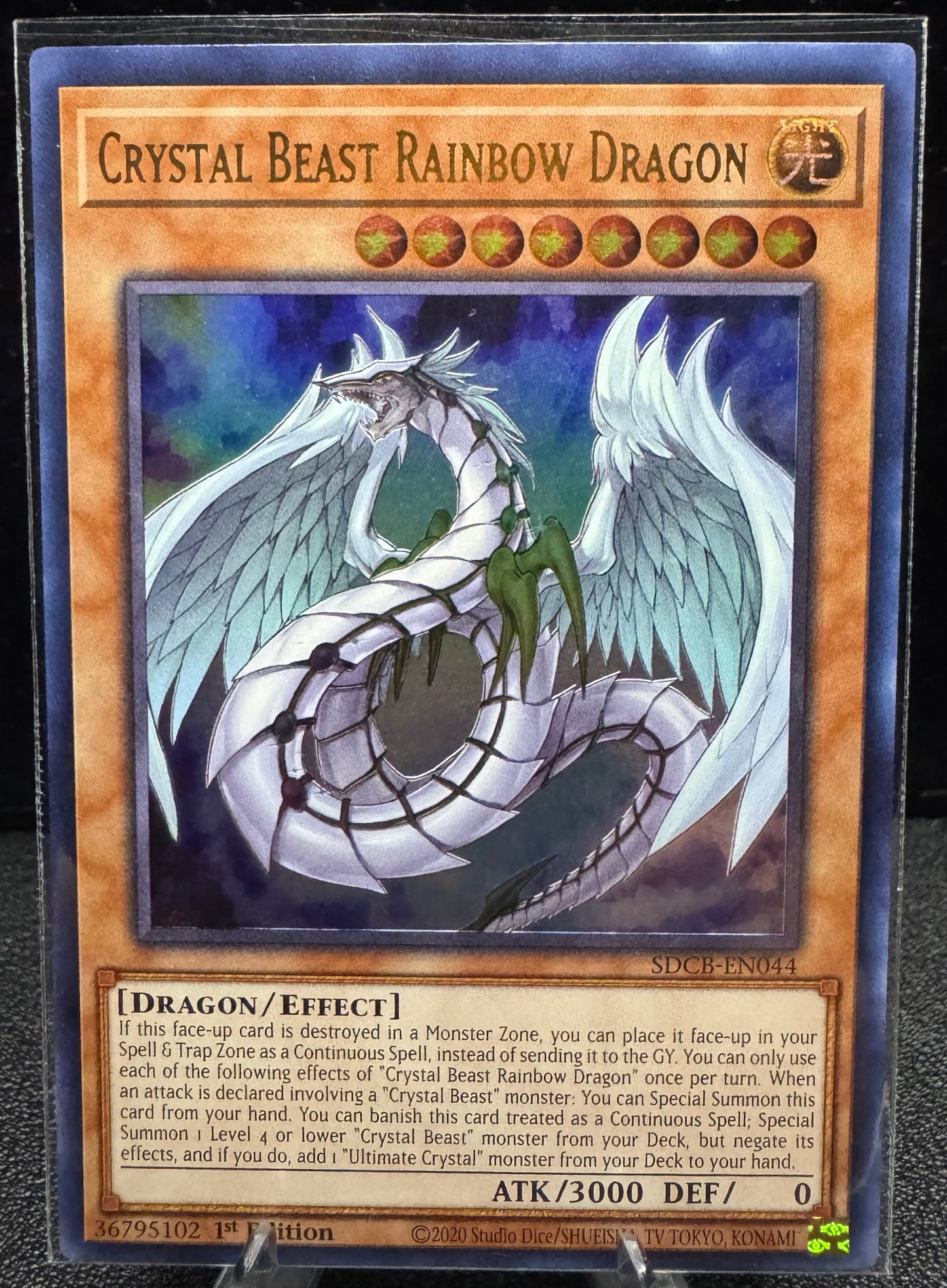 Crystal Beast Rainbow Dragon 1st Edition SDCB - EN044 YuGiOh Structure Deck: Legend of the Crystal Beasts Ultra Rare - 787 Hobby House