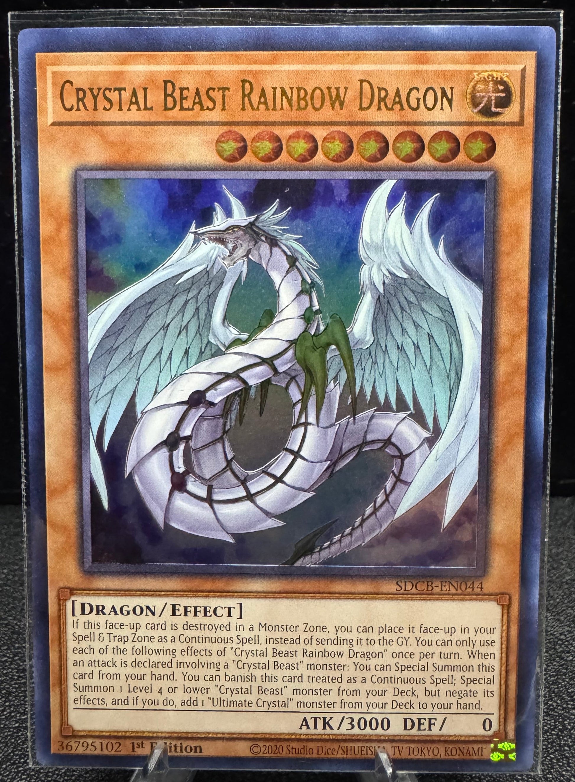 Crystal Beast Rainbow Dragon 1st Edition SDCB - EN044 YuGiOh Structure Deck: Legend of the Crystal Beasts Ultra Rare - 787 Hobby House