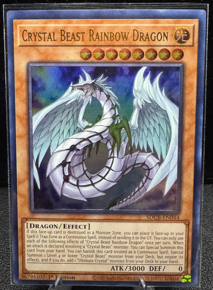 Crystal Beast Rainbow Dragon 1st Edition SDCB - EN044 YuGiOh Structure Deck: Legend of the Crystal Beasts Ultra Rare - 787 Hobby House