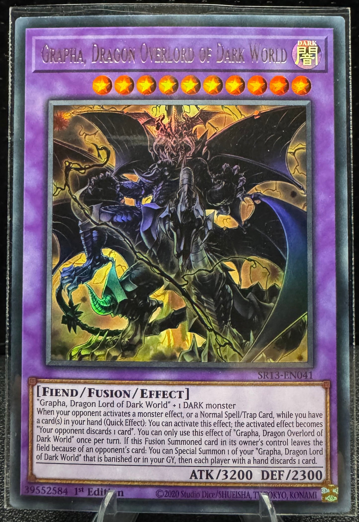 Grapha, Dragon Overlord of Dark World 1st Edition SR13 - EN041 YuGiOh Structure Deck: Dark World Ultra Rare - 787 Hobby House