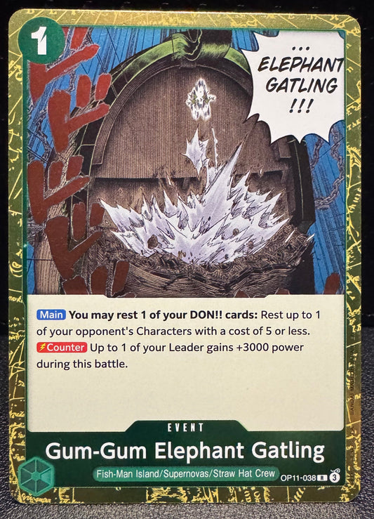 Gum - Gum Elephant Gatling Rare OP11 - 038 One Piece Fist of Divine Speed - 787 Hobby House