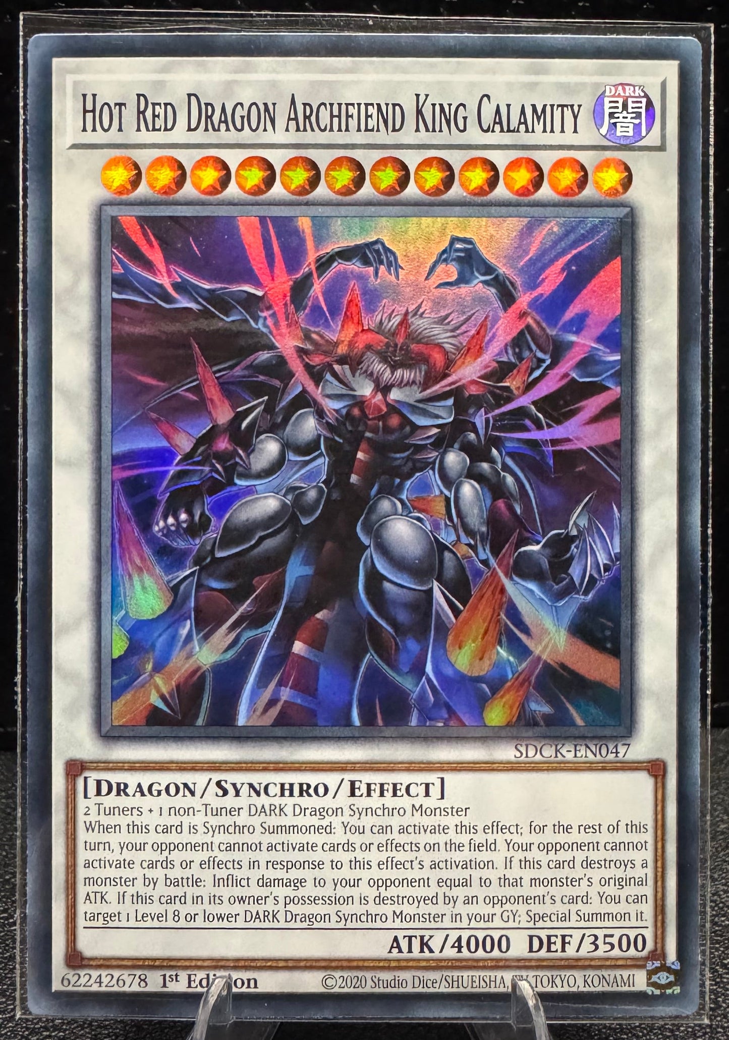 Hot Red Dragon Archfiend King Calamity 1st Edition SDCK - EN047 YuGiOh Structure Deck: Crimson King Super Rare - 787 Hobby House