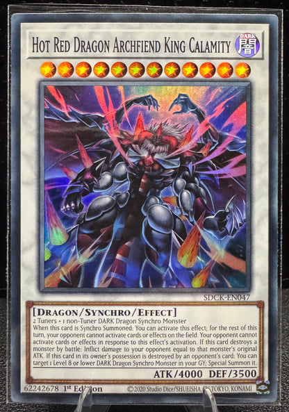 Hot Red Dragon Archfiend King Calamity 1st Edition SDCK - EN047 YuGiOh Structure Deck: Crimson King Super Rare - 787 Hobby House