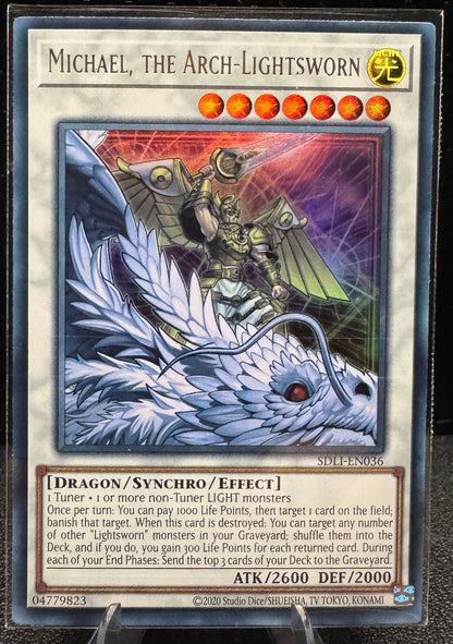 Michael, the Arch - Lightsworn SDLI - EN036 YuGiOh Structure Deck: Realm of Light Ultra Rare - 787 Hobby House