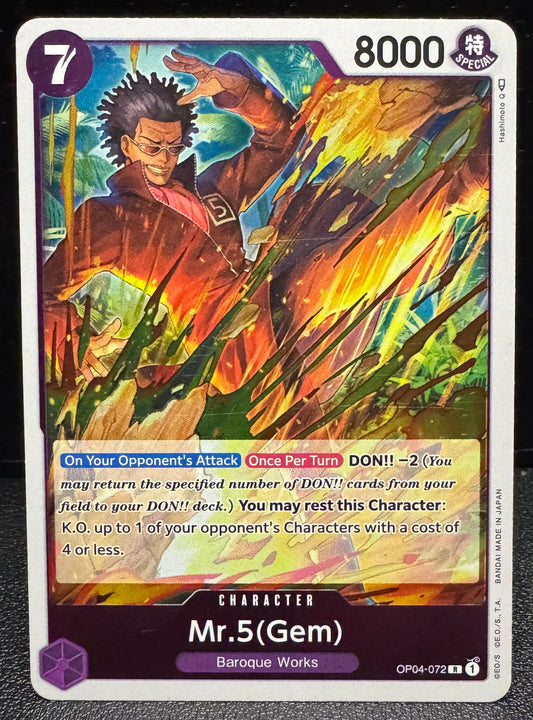 Mr.5 Gem Rare OP04 - 072 One Piece Kingdoms of Intrigue - 787 Hobby House