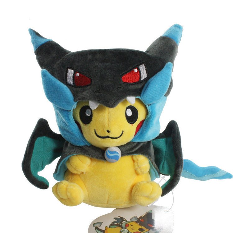 Pikachu Mega Charizard Plush Costume with Hat (Blue/Yellow) - 787 Hobby House