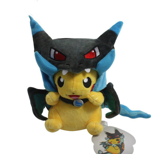 Pikachu Mega Charizard Plush Costume with Hat (Blue/Yellow) - 787 Hobby House
