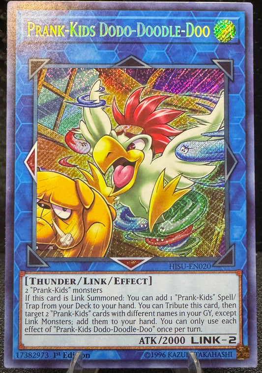 Prank - Kids Dodo - Doodle - Doo 1st Edition Secret Rare HISU - EN020 YuGiOh Hidden Summoners - 787 Hobby House
