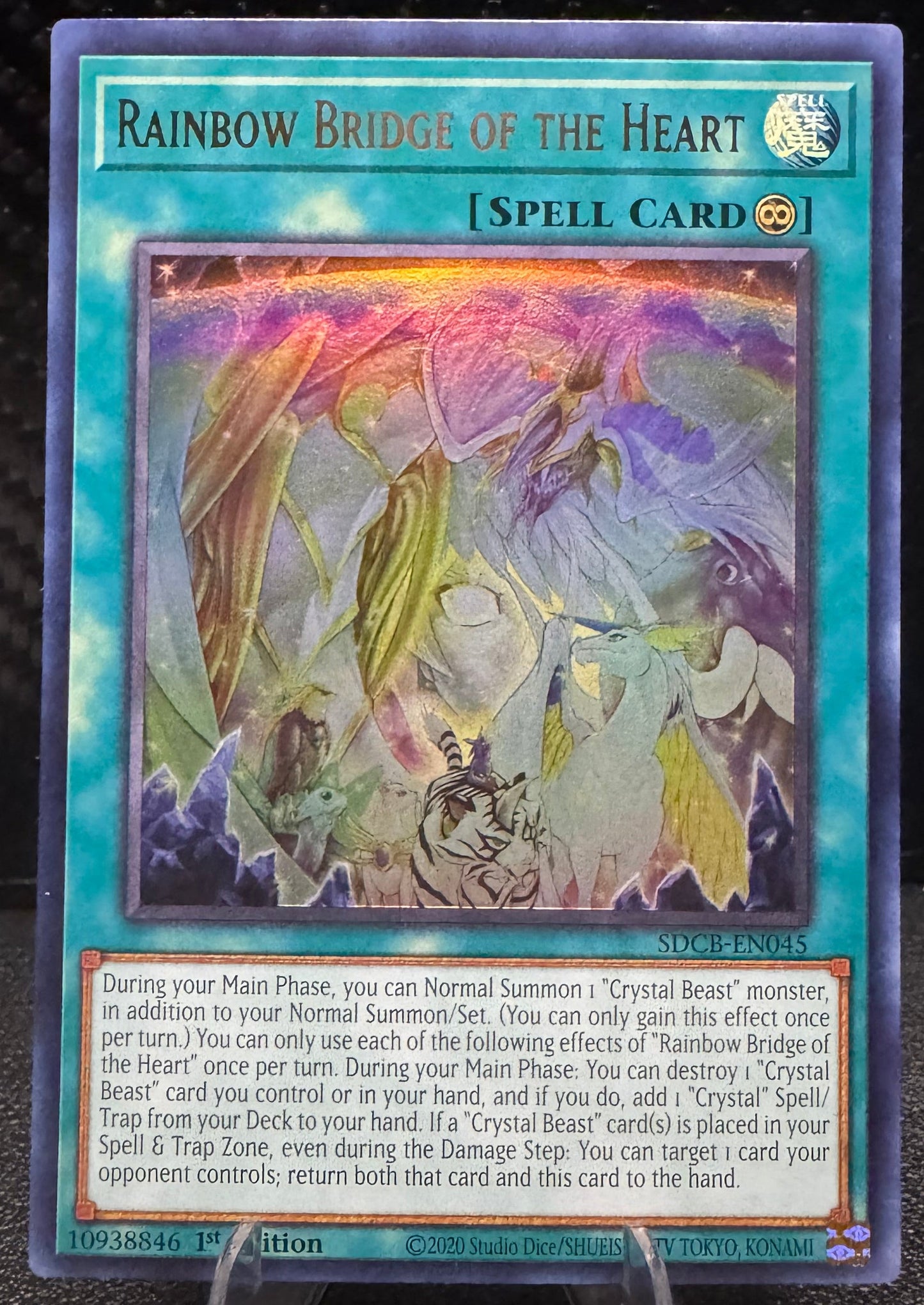 Rainbow Bridge of the Heart 1st Edition Ultra Rare SDCB - EN045 YuGiOh Structure Deck: Legend of the Crystal Beasts - 787 Hobby House