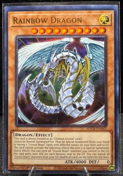 Rainbow Dragon 1st Edition SDCB - EN041 YuGiOh Structure Deck: Legend of the Crystal Beasts Ultra Rare - 787 Hobby House