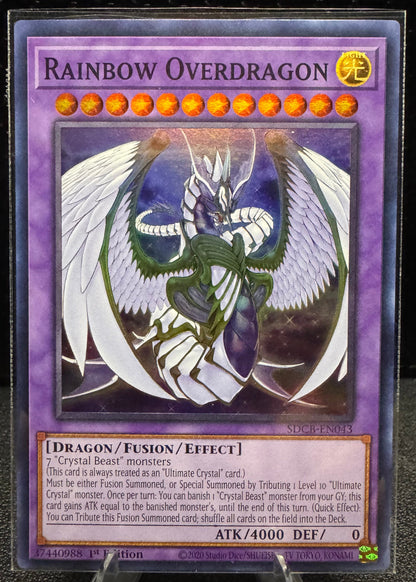 Rainbow Overdragon 1st Edition SDCB - EN043 YuGiOh Structure Deck: Legend of the Crystal Beasts Super Rare - 787 Hobby House