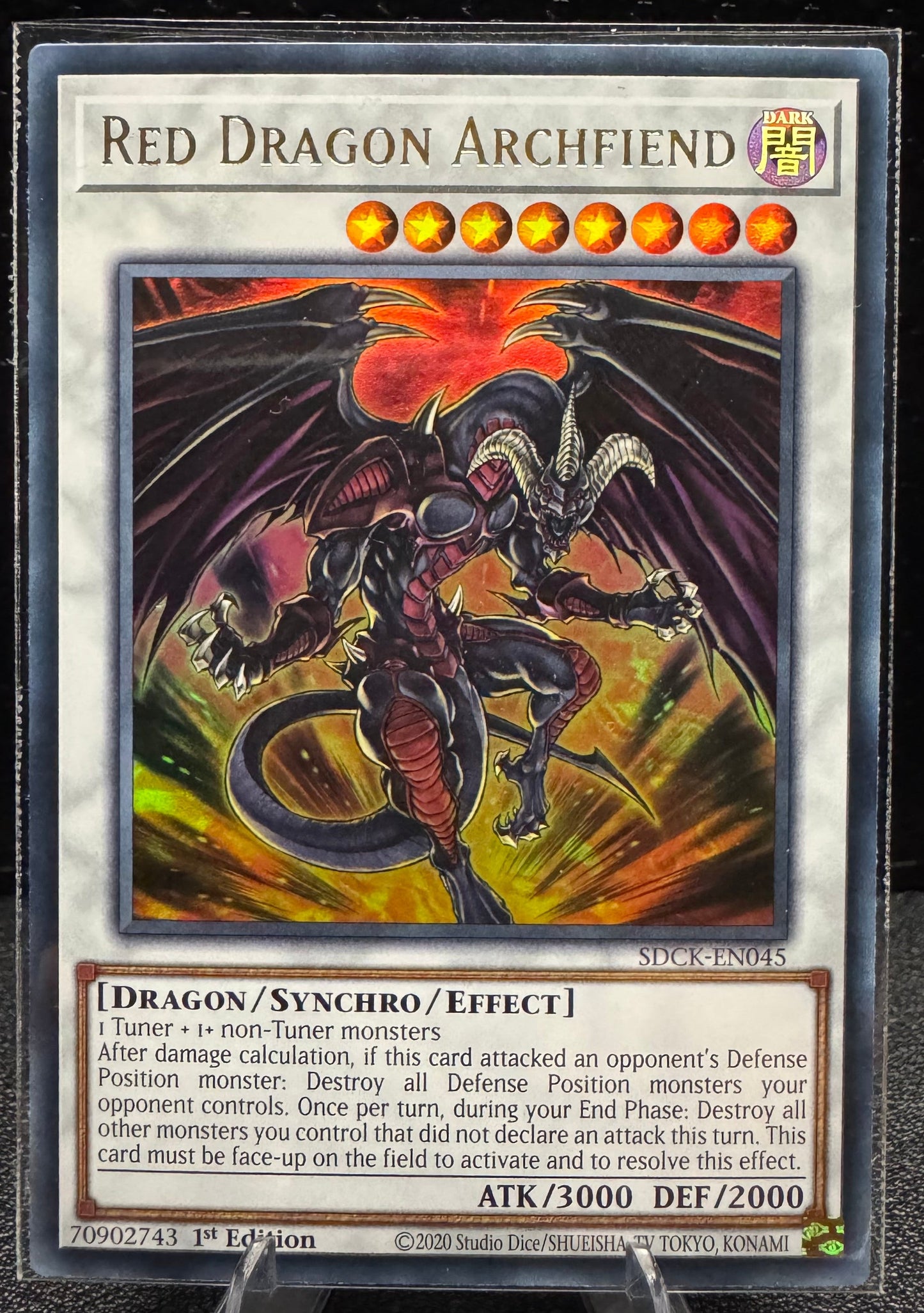 Red Dragon Archfiend 1st Edition SDCK - EN045 YuGiOh Structure Deck: Crimson King Ultra Rare - 787 Hobby House