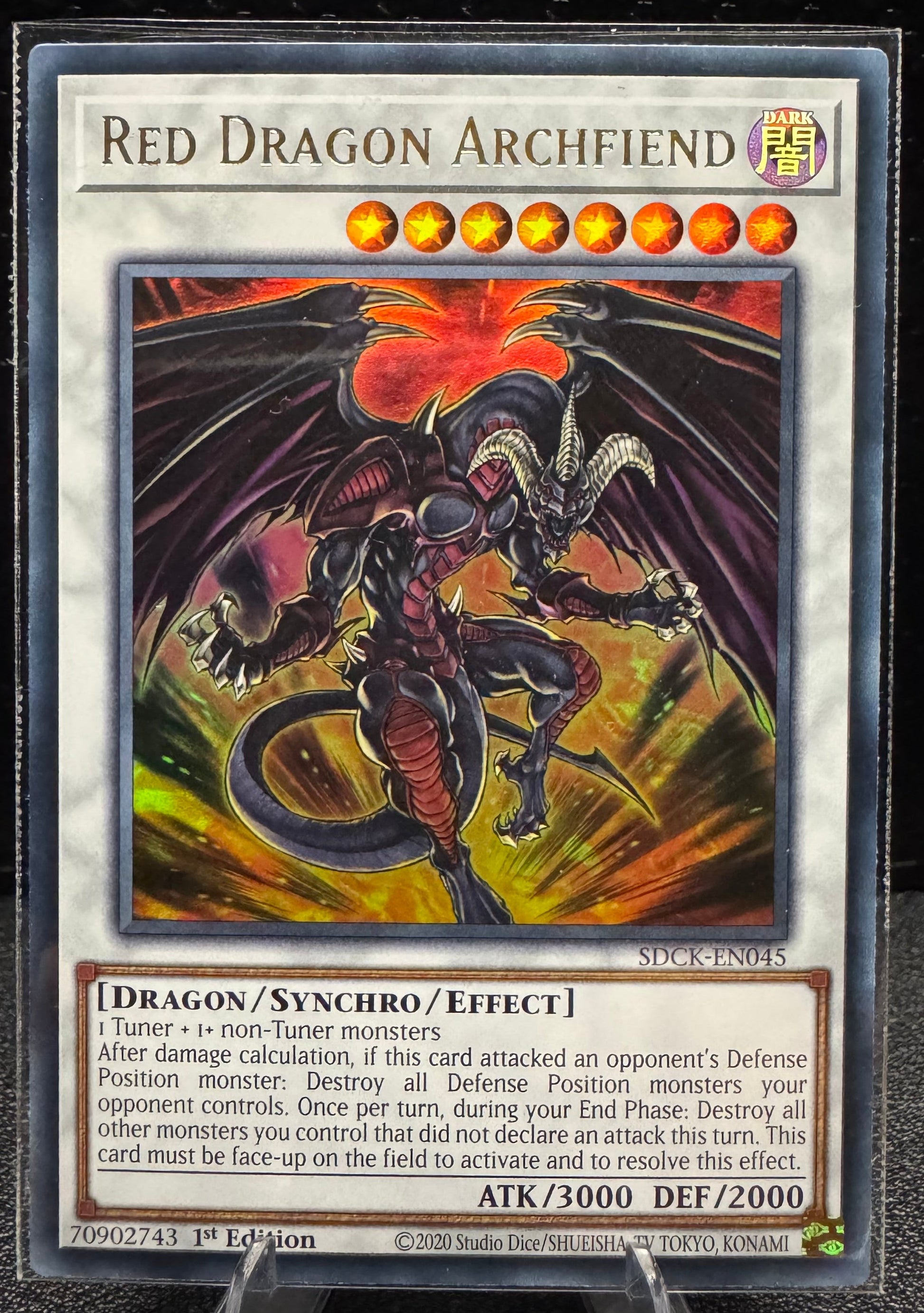 Red Dragon Archfiend 1st Edition SDCK - EN045 YuGiOh Structure Deck: Crimson King Ultra Rare - 787 Hobby House