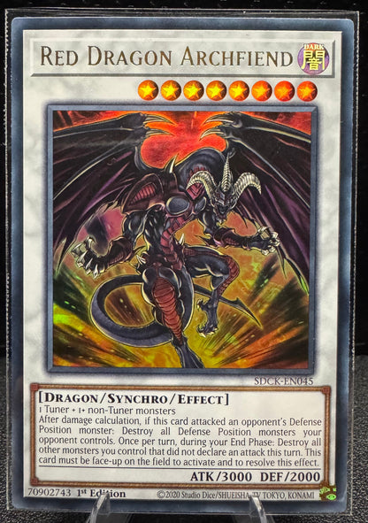 Red Dragon Archfiend 1st Edition SDCK - EN045 YuGiOh Structure Deck: Crimson King Ultra Rare - 787 Hobby House