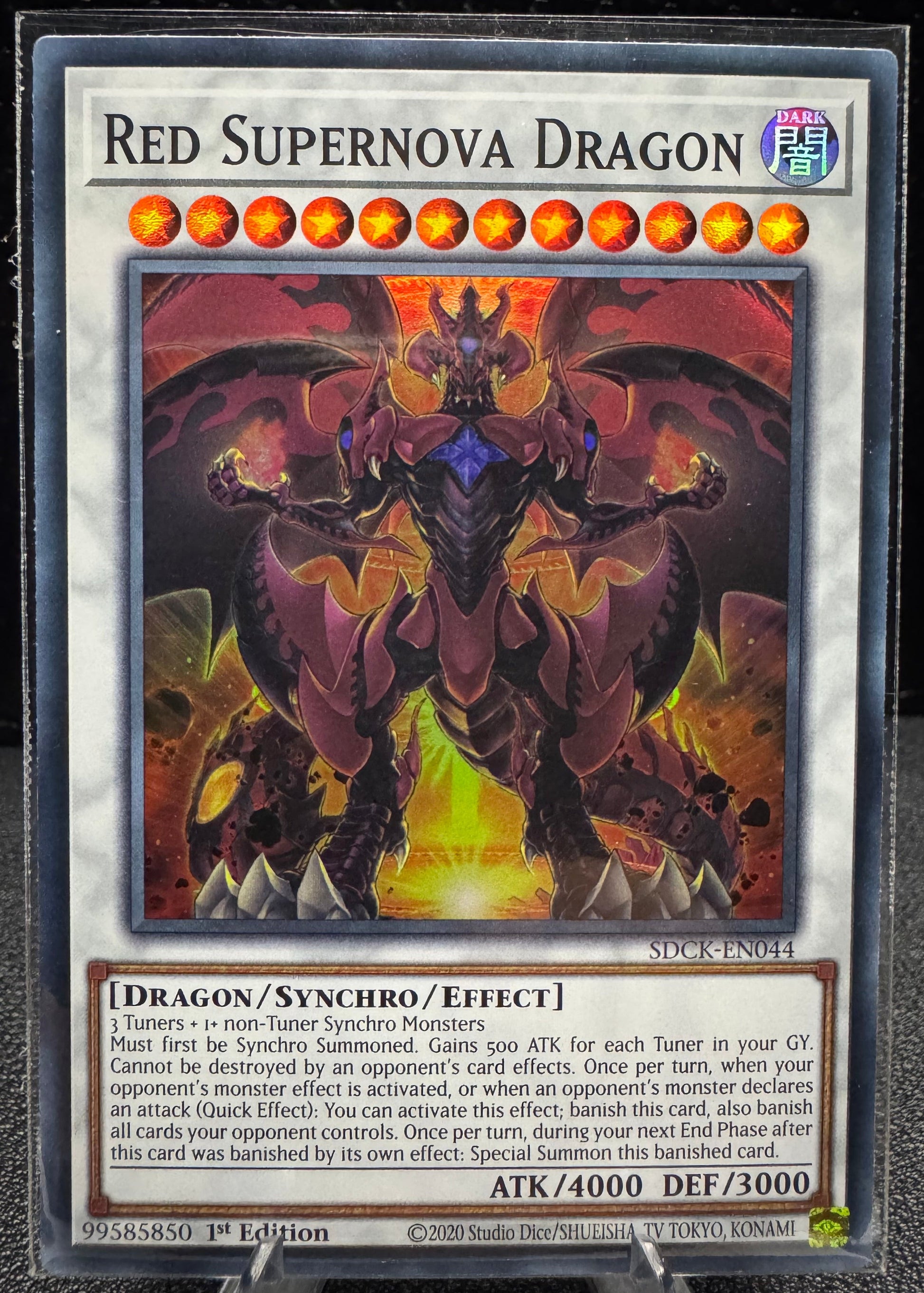 Red Supernova Dragon 1st Edition SDCK - EN044 YuGiOh Structure Deck: Crimson King Super Rare - 787 Hobby House