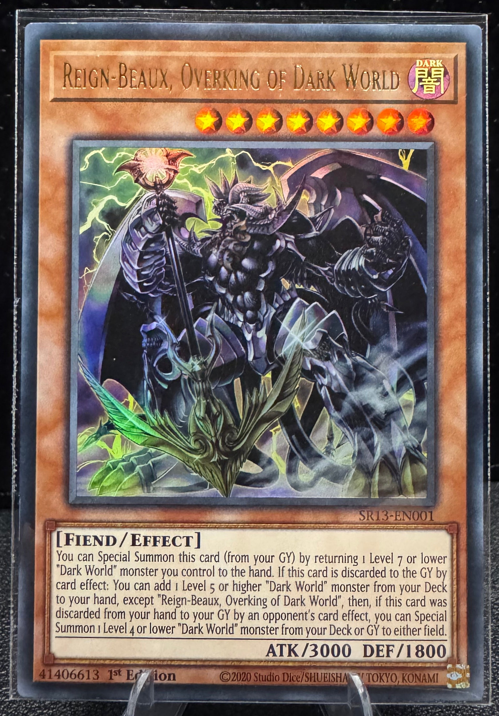 Reign - Beaux, Overking of Dark World 1st Edition SR13 - EN001 YuGiOh Structure Deck: Dark World Ultra Rare - 787 Hobby House