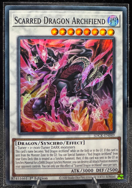 Scarred Dragon Archfiend 1st Edition SDCK - EN049 YuGiOh Structure Deck: Crimson King Super Rare - 787 Hobby House