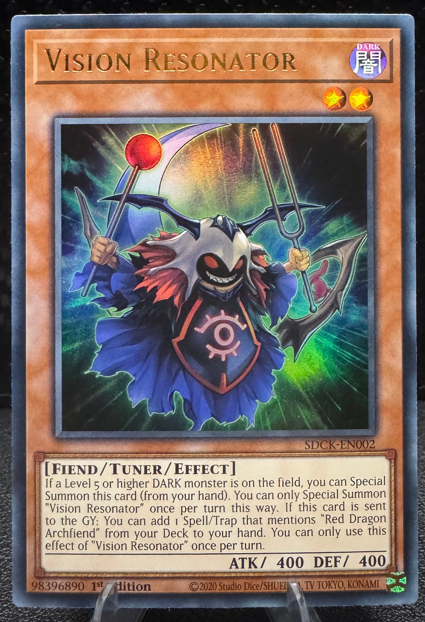 Vision Resonator 1st Edition Ultra Rare SDCK - EN002 YuGiOh Structure Deck: Crimson King - 787 Hobby House