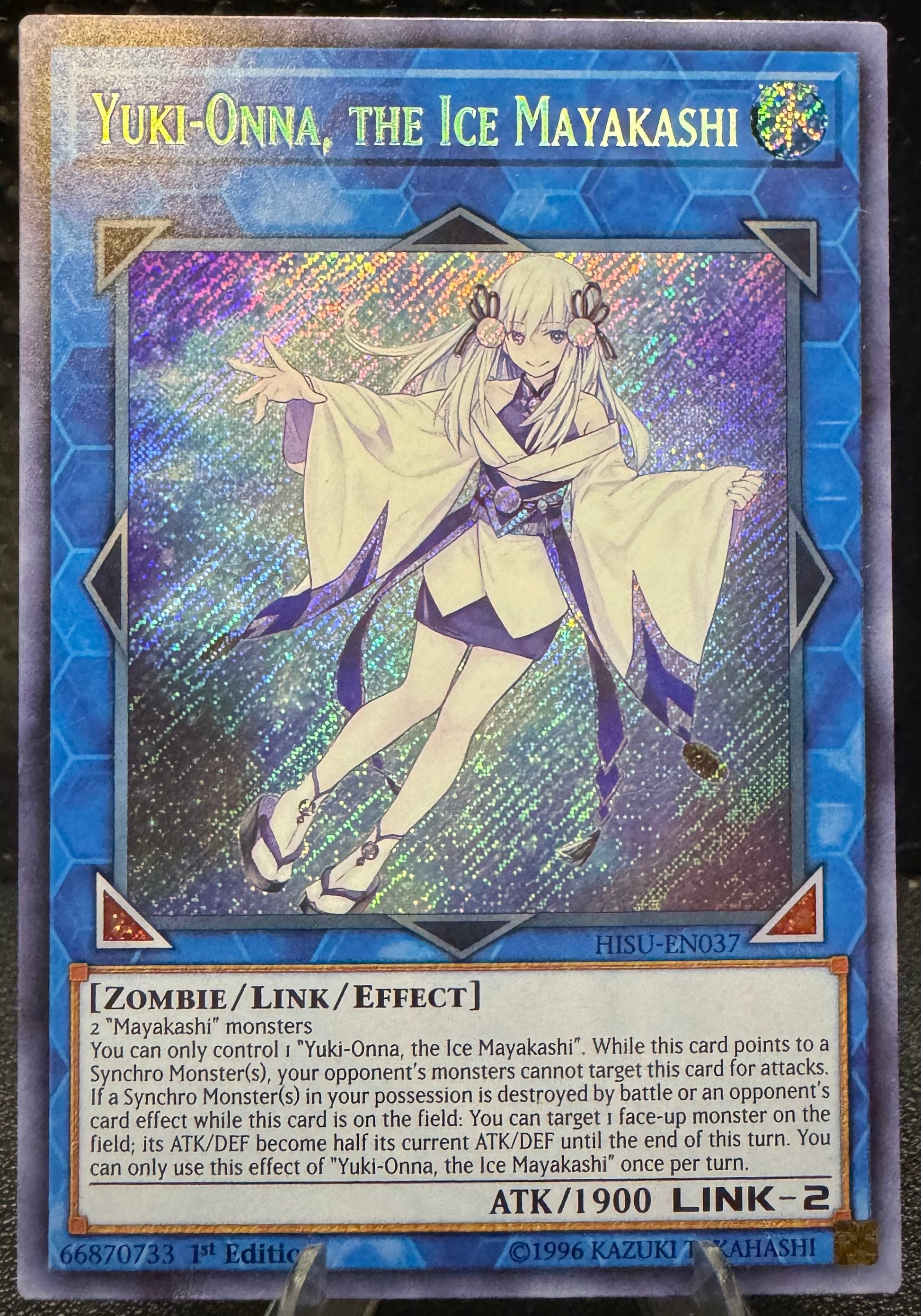 Yuki - Onna, the Ice Mayakashi 1st Edition Secret Rare HISU - EN037 YuGiOh Hidden Summoners - 787 Hobby House